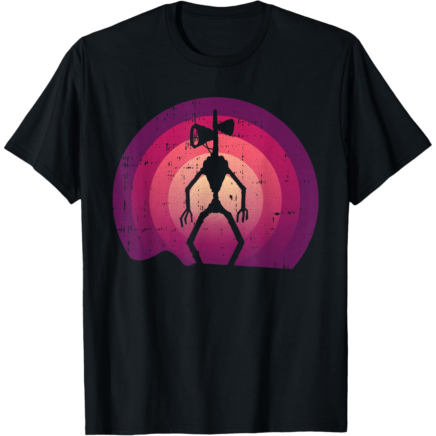 Siren Head Lazy Halloween Costume Retro Cryptid Creepy T-Shirt