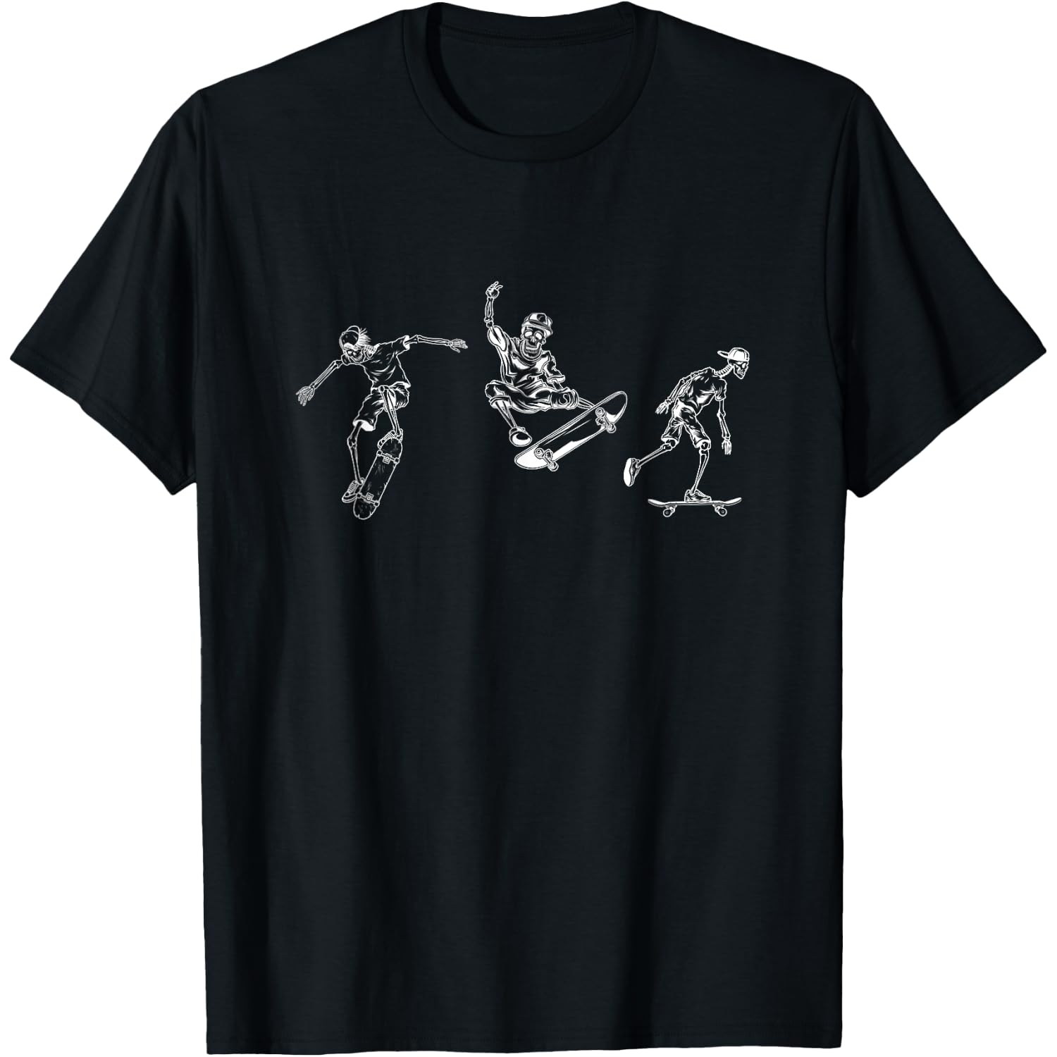 Skateboarding Skeletons Skeleton Skate Halloween Skater T-Shirt