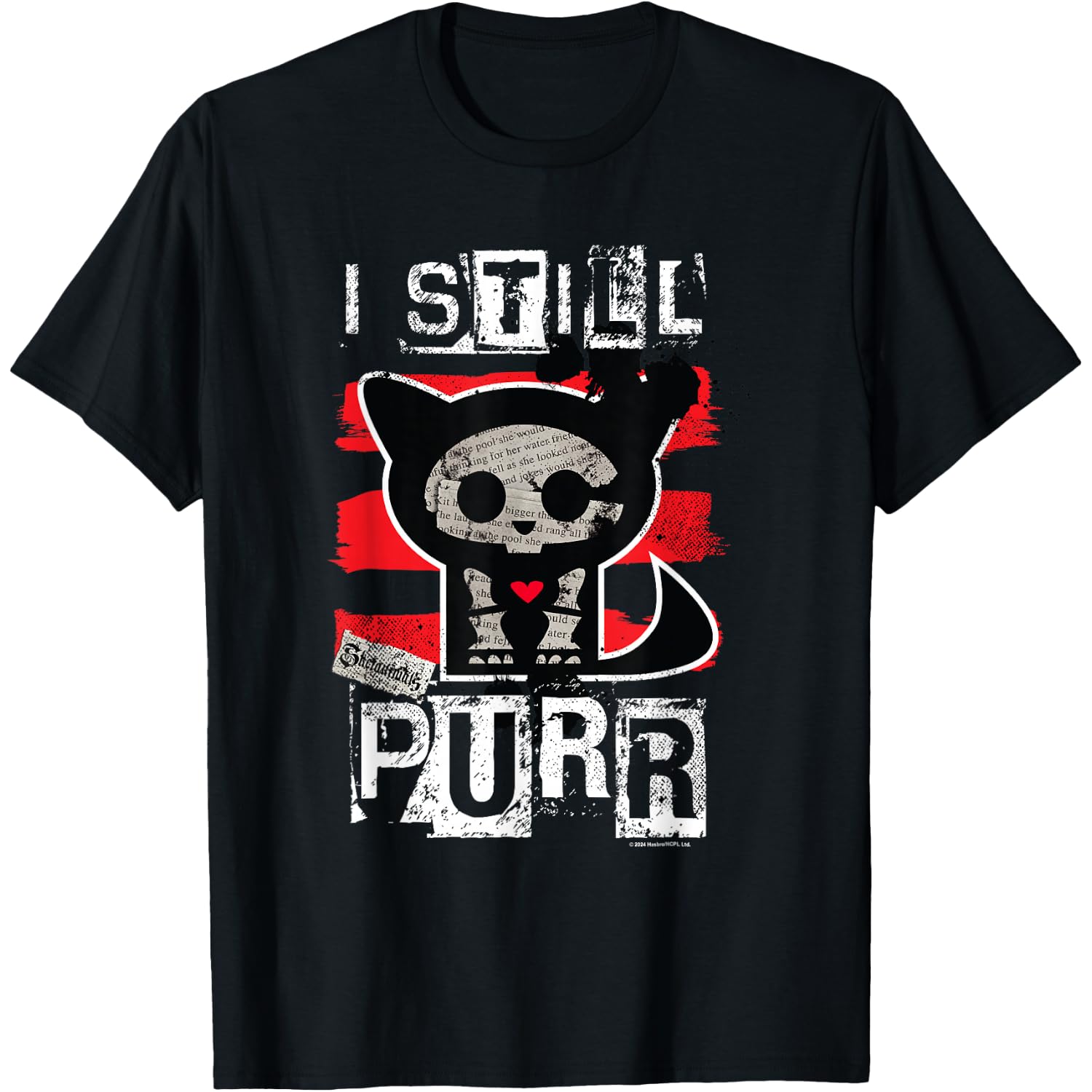 Skelanimals Kit Cat Vintage I Still Purr Faded Stencil Logo T-Shirt