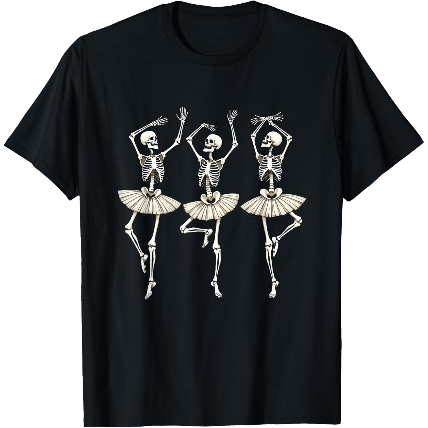 Skeleton Ballerinas Ballet Dance Funny Halloween Costume T-Shirt