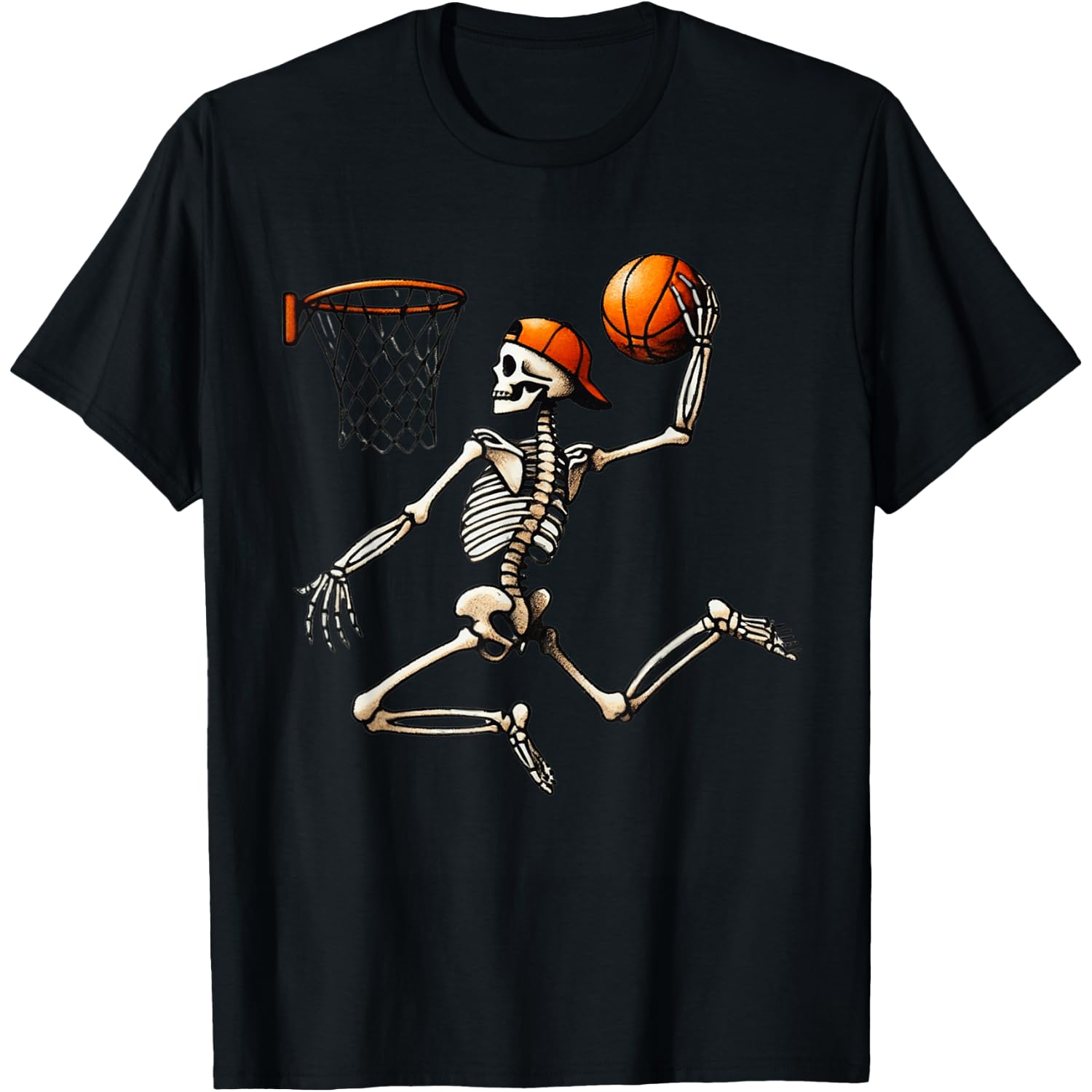 Skeleton Basketball Halloween Costume Funny Men Boys Kids T-Shirt
