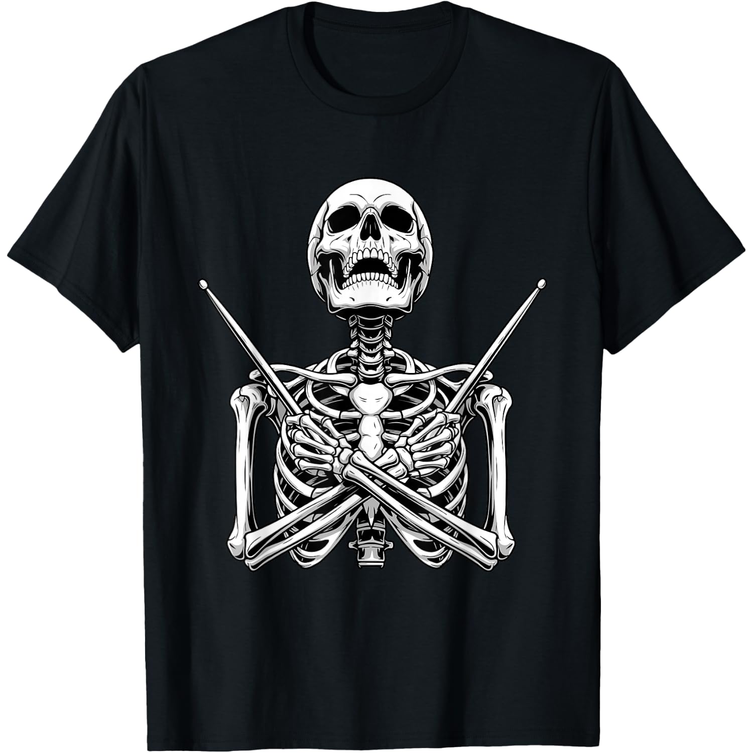 Skeleton Drummer - Spooky Halloween Drumming Lover T-Shirt