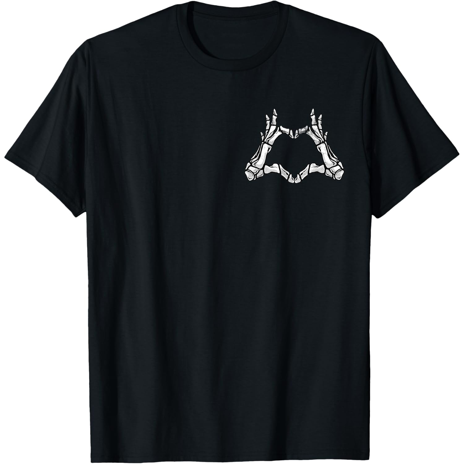 Skeleton Hand Love Sign Bone Heart Shape T-Shirt