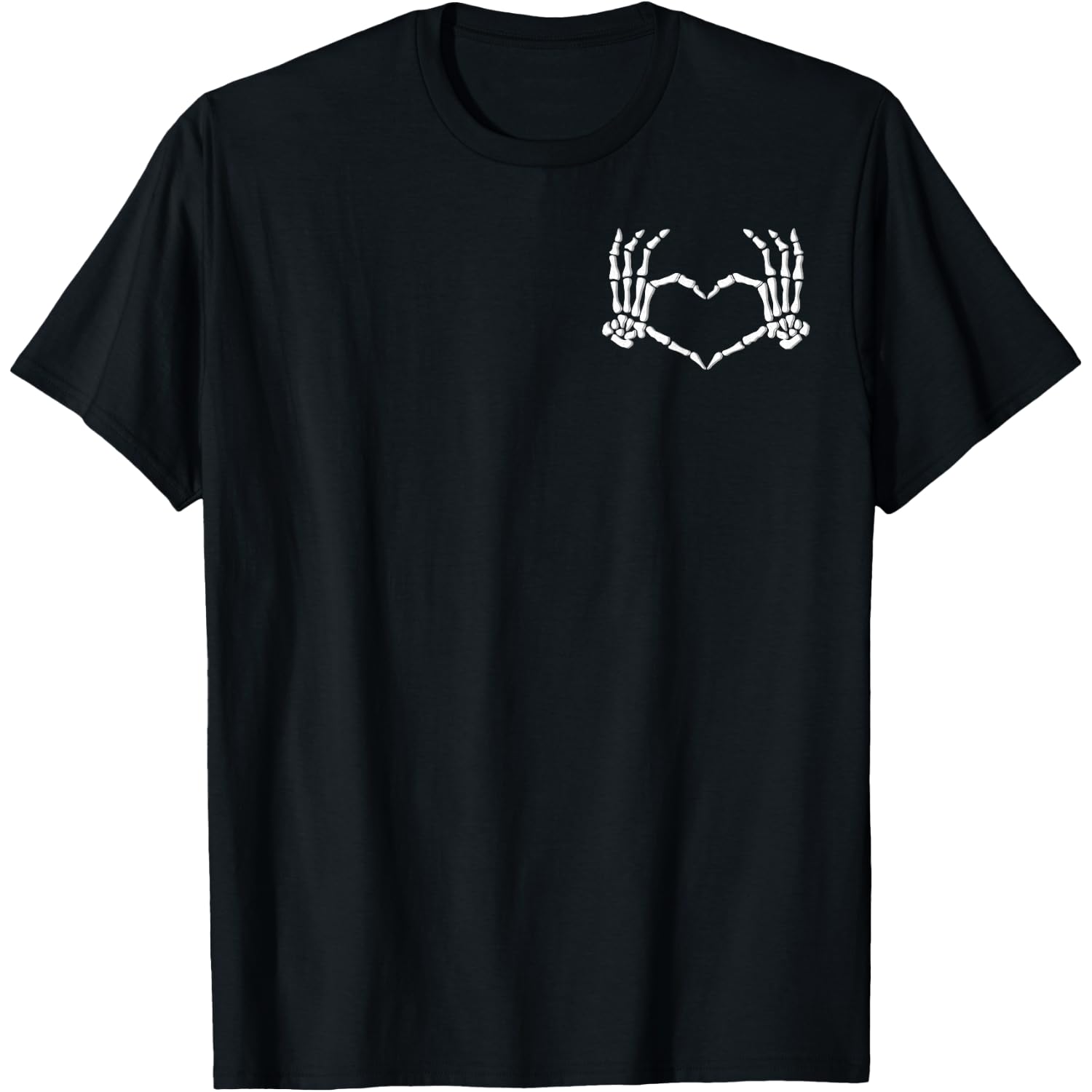 Skeleton Hands Heart Halloween Costume Men Women Girls T-Shirt