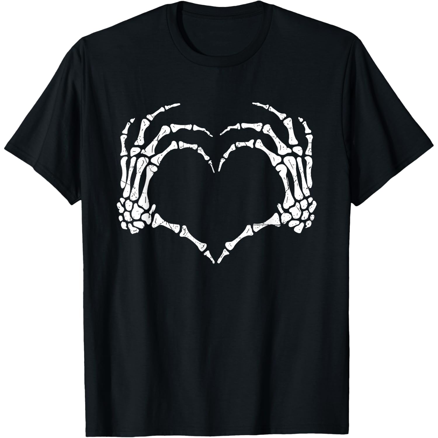 Skeleton Hands Heart Sign Halloween Costume Men Women Kids T-Shirt