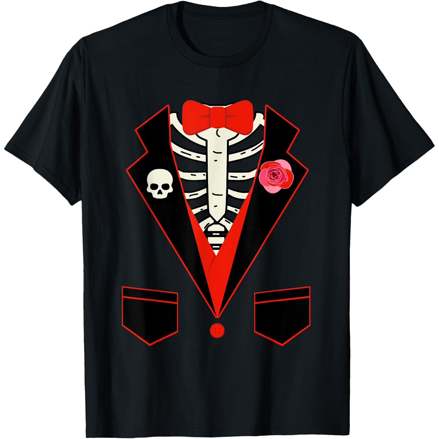 Skeleton Tuxedo Halloween | Cool Ghoulish Costume Gift T-Shirt