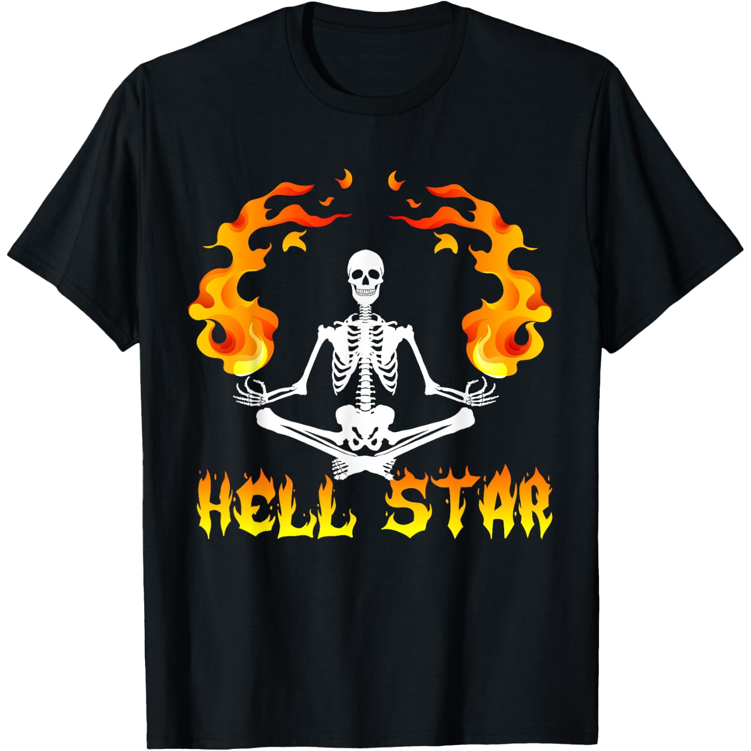 Skeletons Yoga Become Hell Star Tee T-Shirt