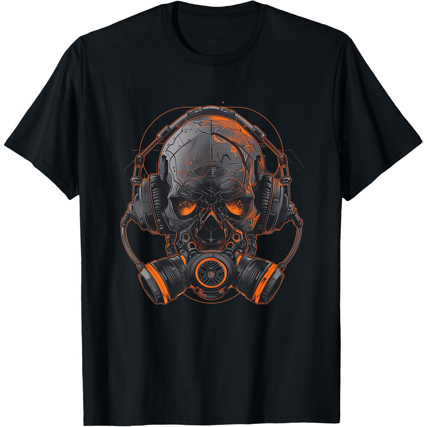 Skelton skull doomsday gas mask gothic horror novelty T-Shirt