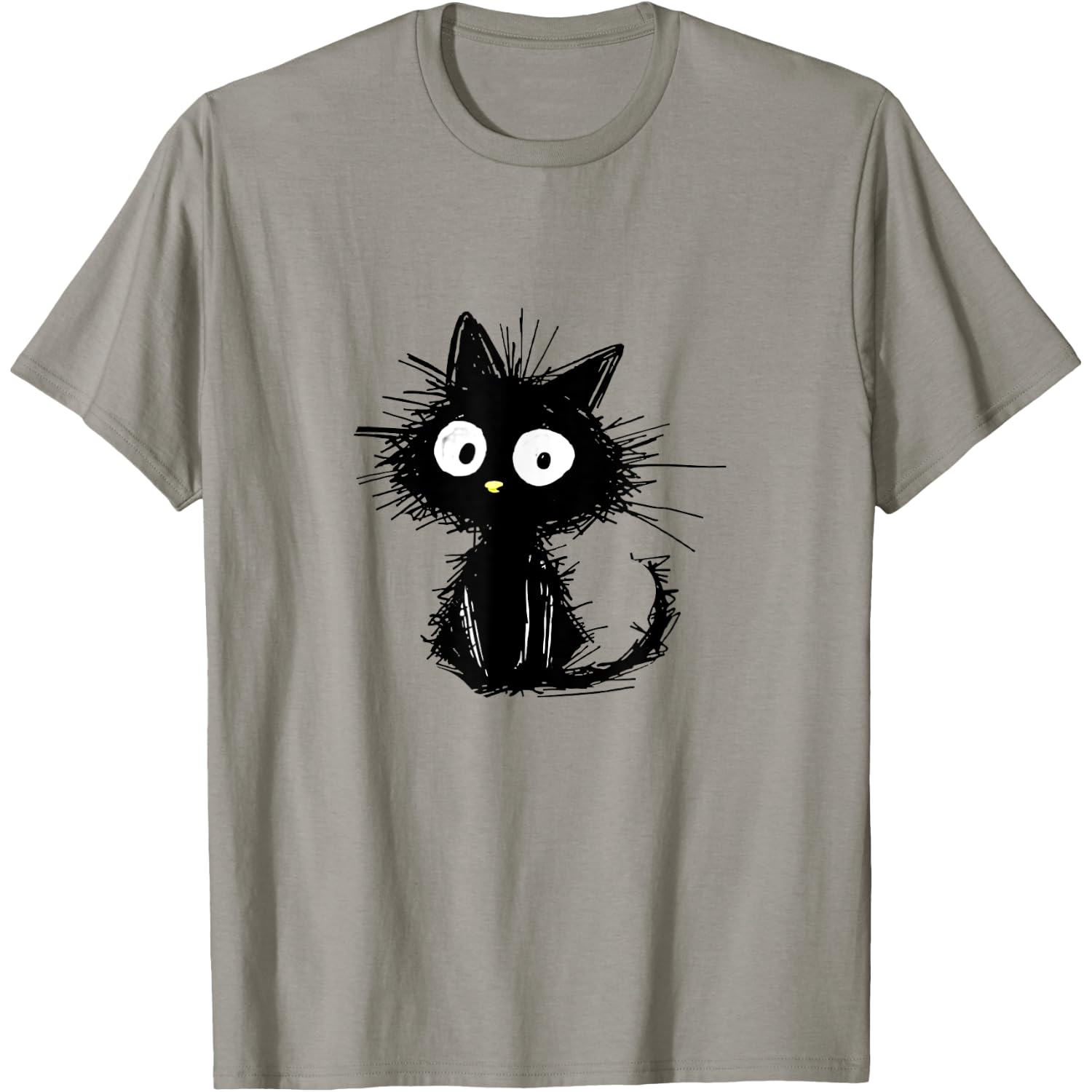 Sketched Black Cat T-Shirt