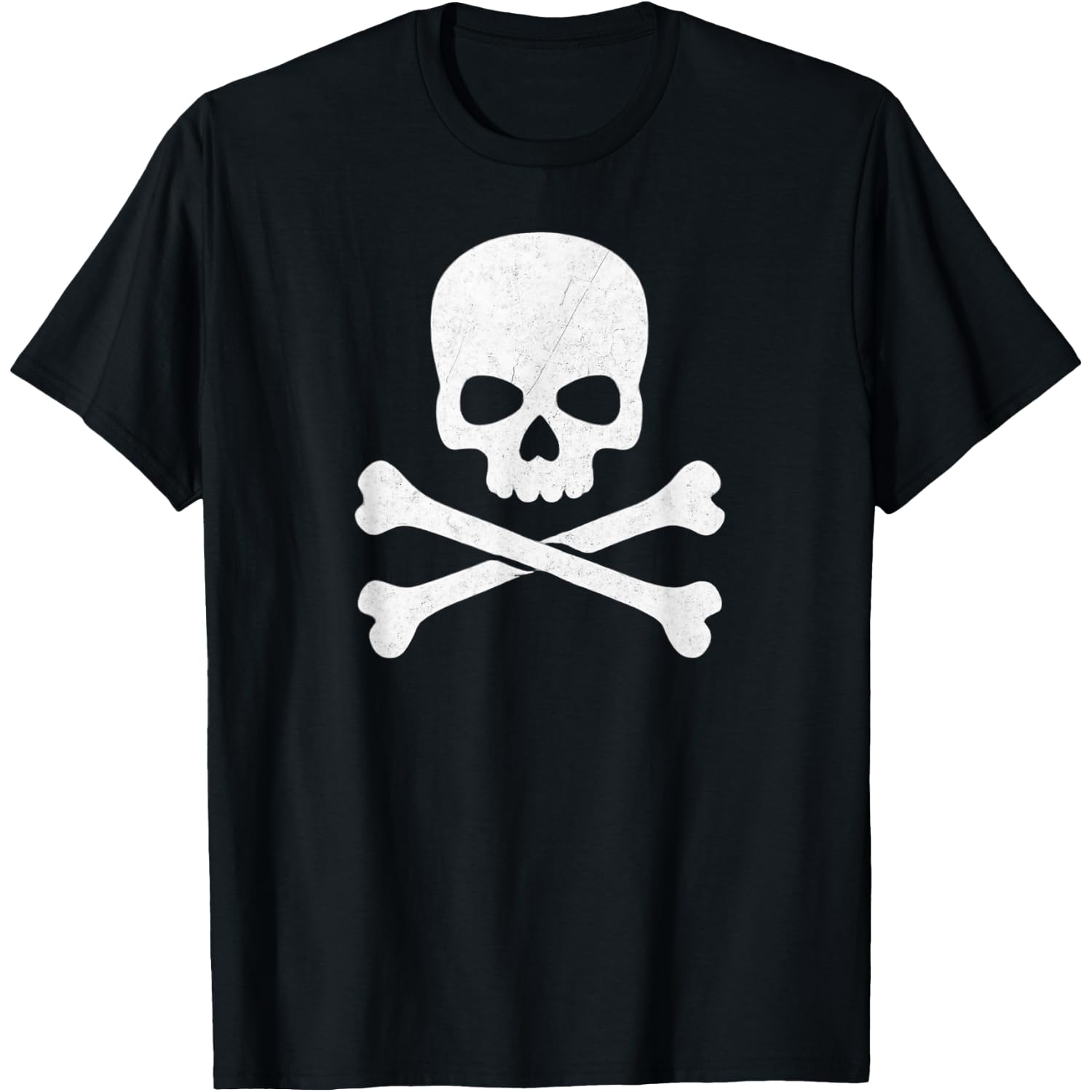 Skull and Crossbones Ghost Pirate Jolly Roger Halloween Men T-Shirt