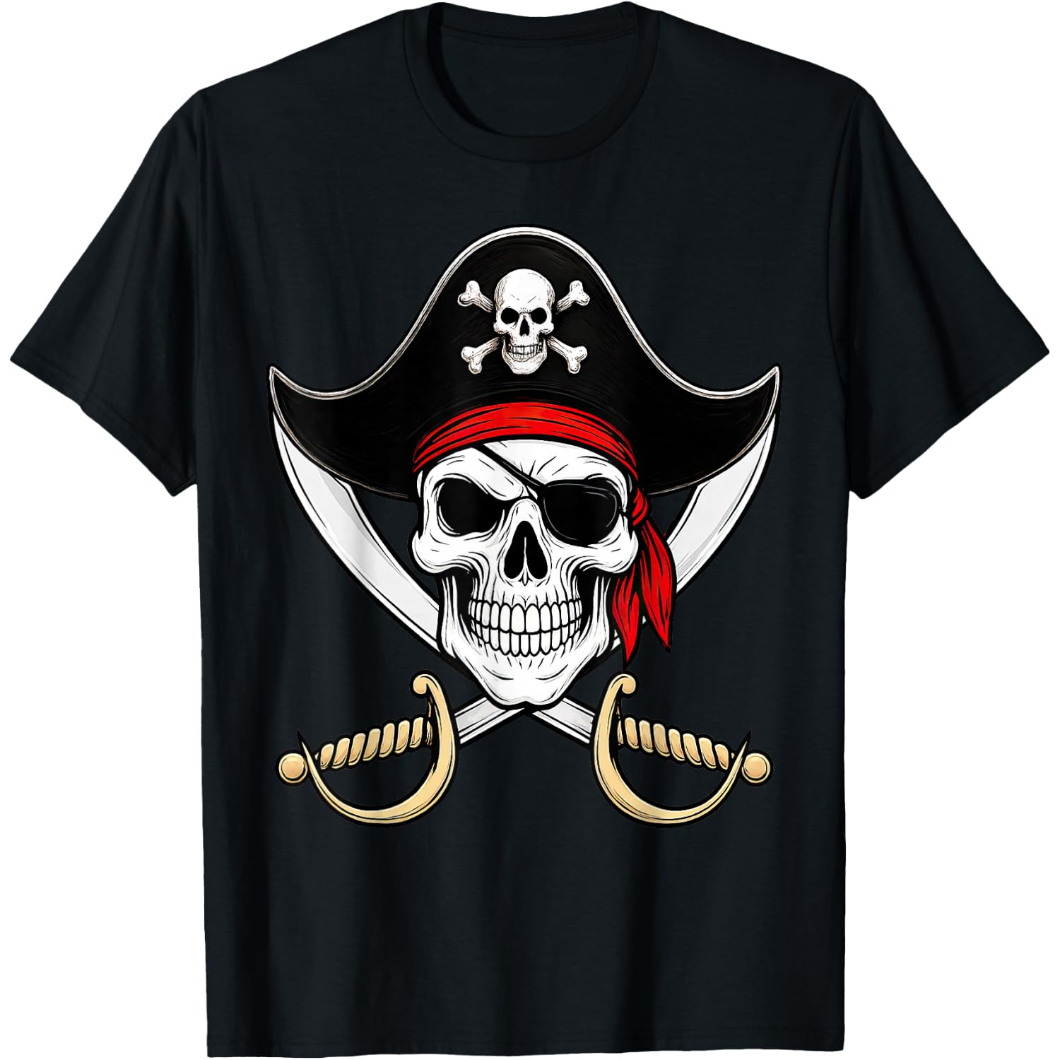 Skull Pirate Jolly Roger Flag Halloween T-Shirt
