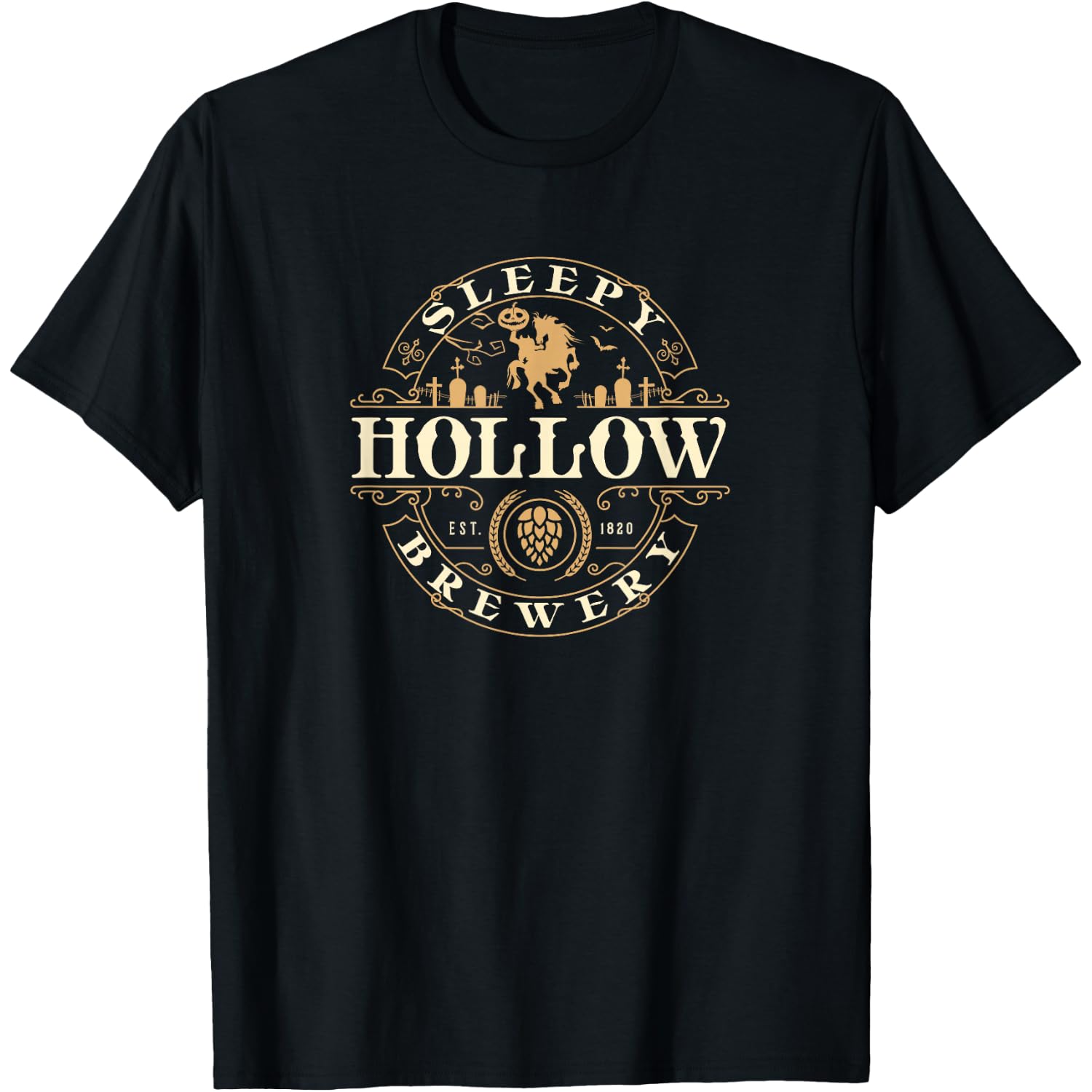 Sleepy Hollow Brewery Inn Halloween Salem Party Headless T-Shirt