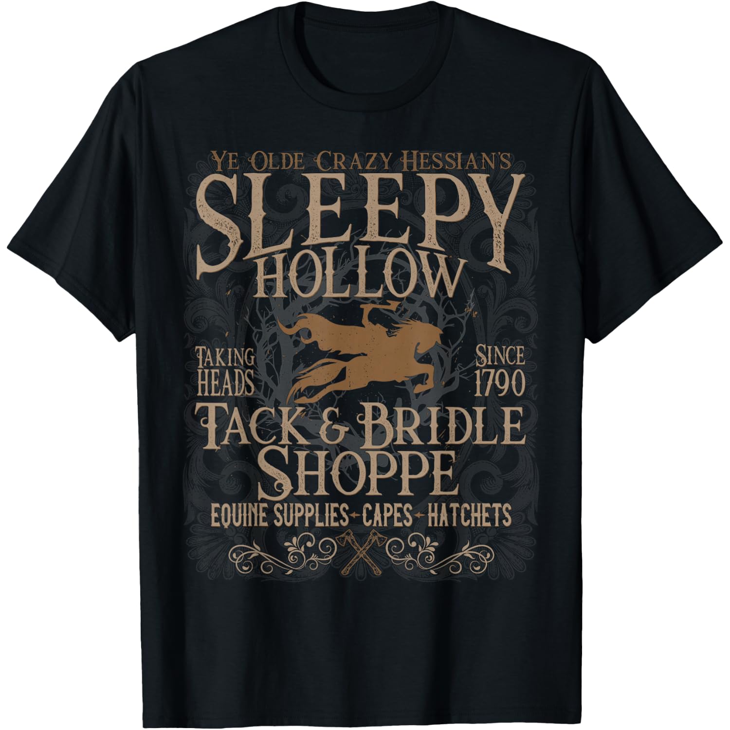 Sleepy Hollow Headless Horseman Funny Halloween T-Shirt