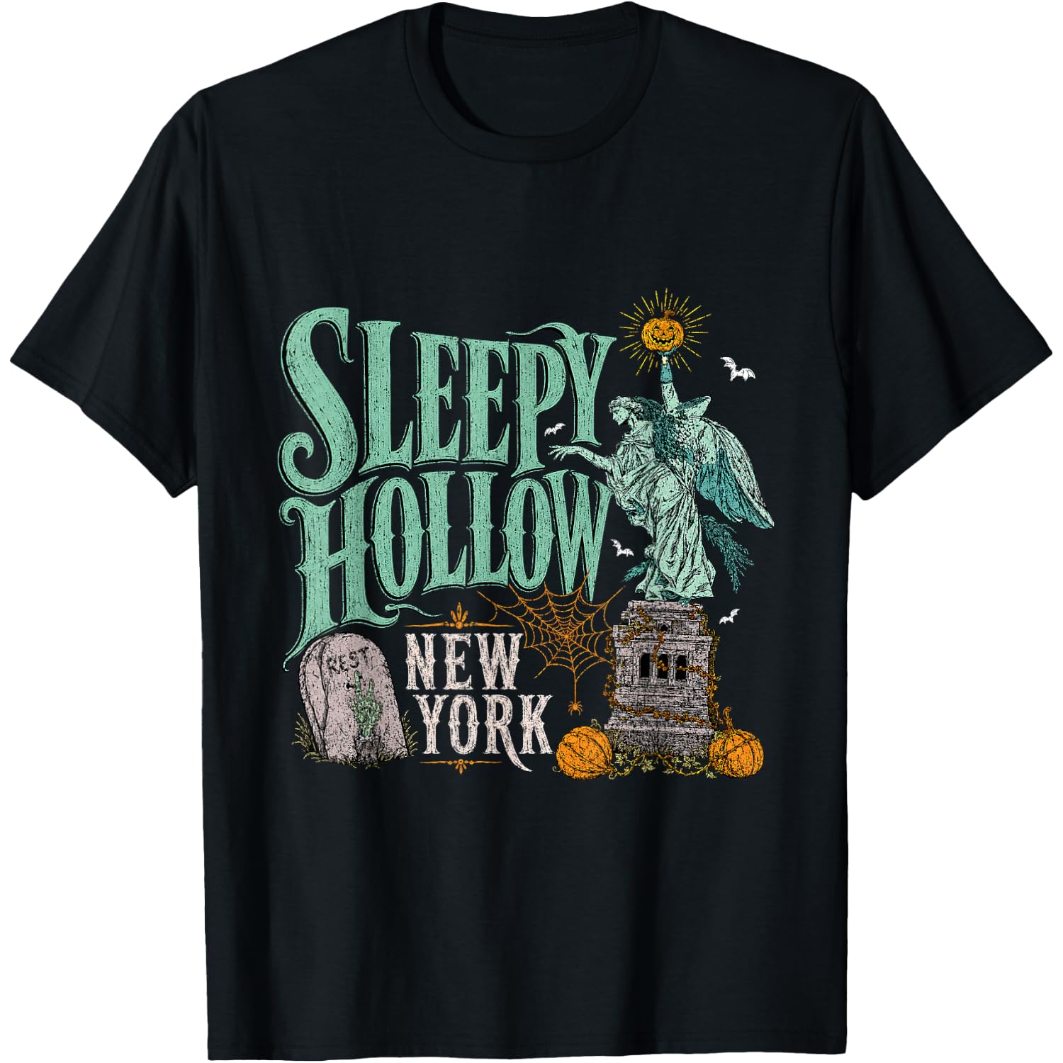 Sleepy Hollow New York Vintage Gothic Halloween T-Shirt