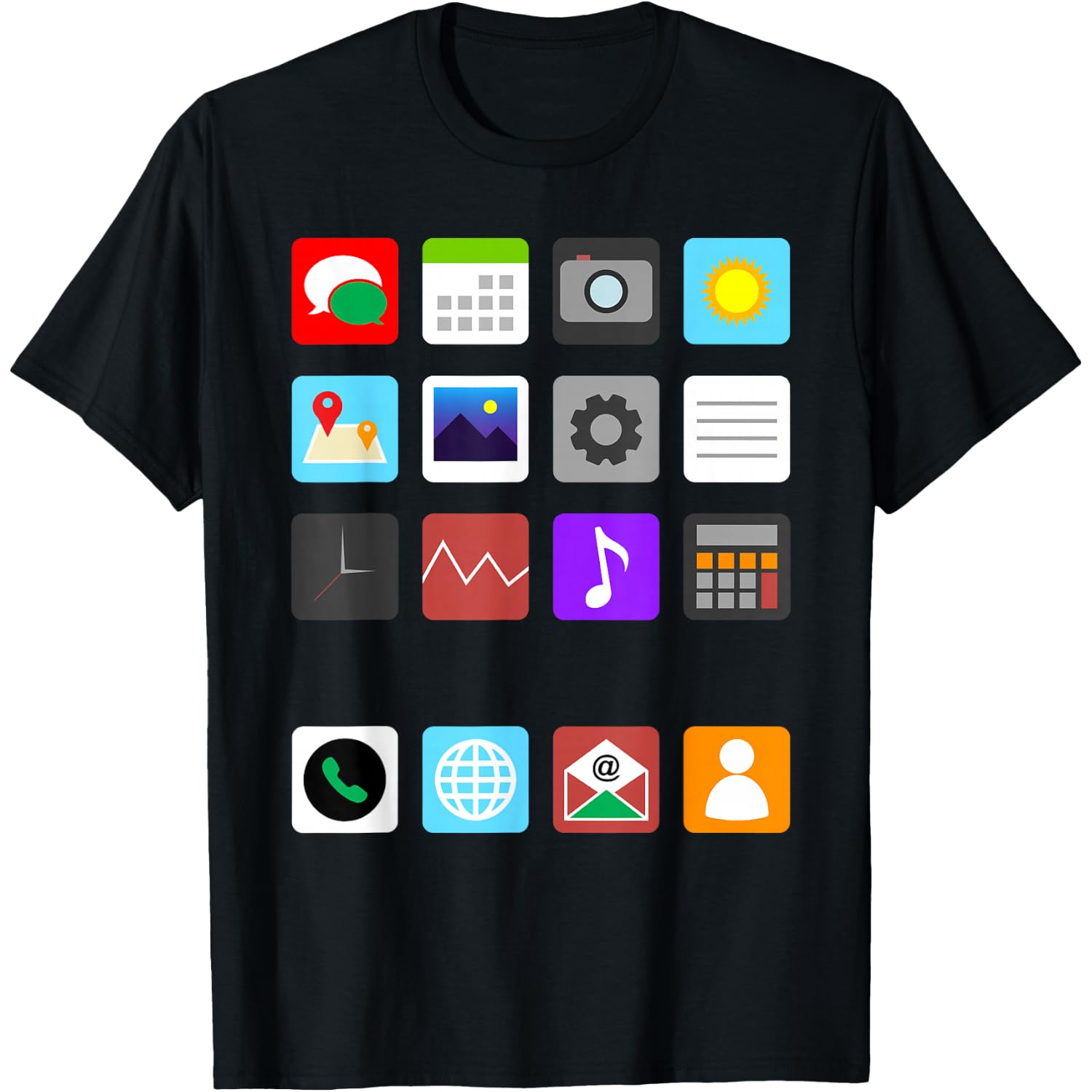 Smartphone Mobile App Cell Phone Costume Halloween Costume T-Shirt