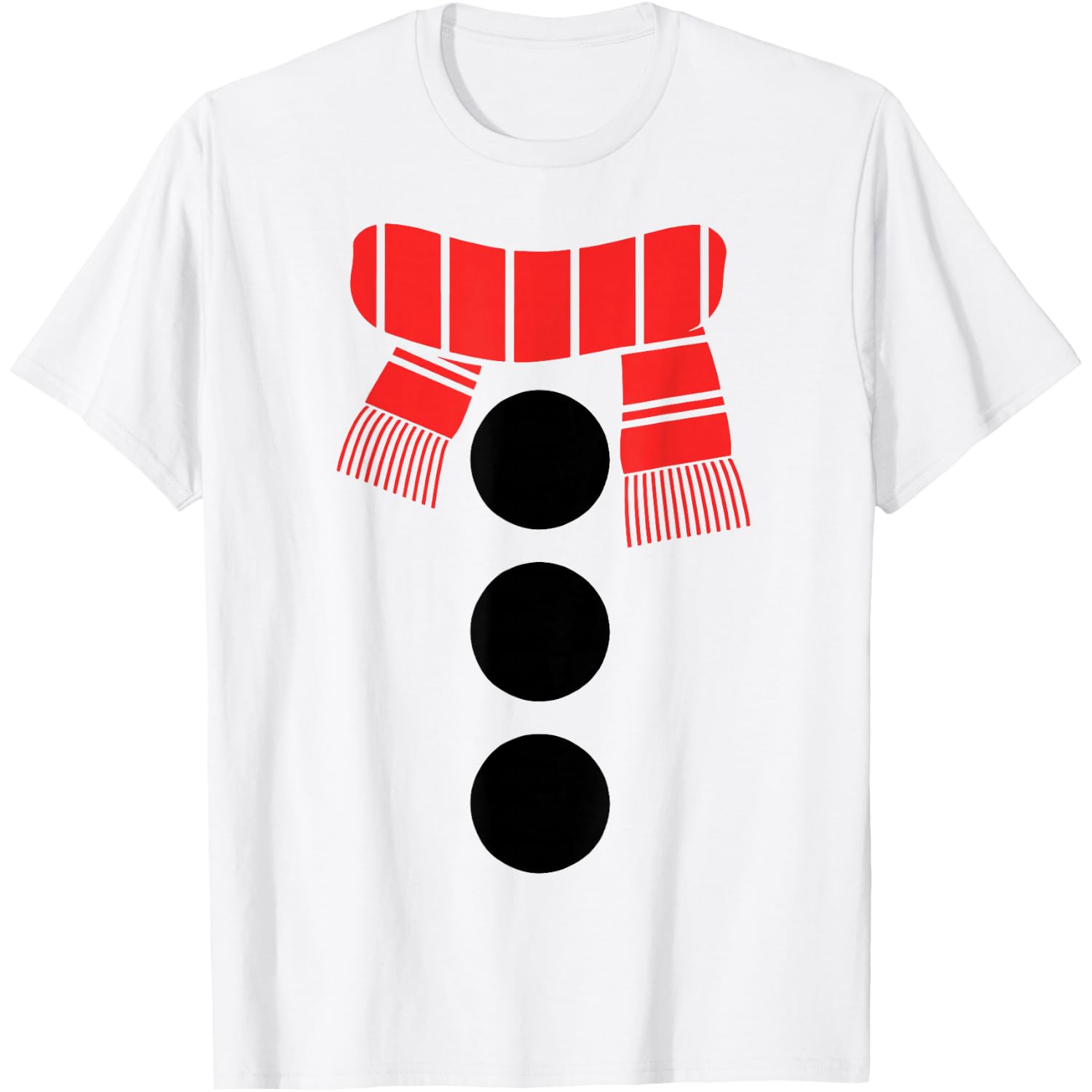 Snowman Shirt Adult Kids Men Women White Snowman Costume T-Shirt