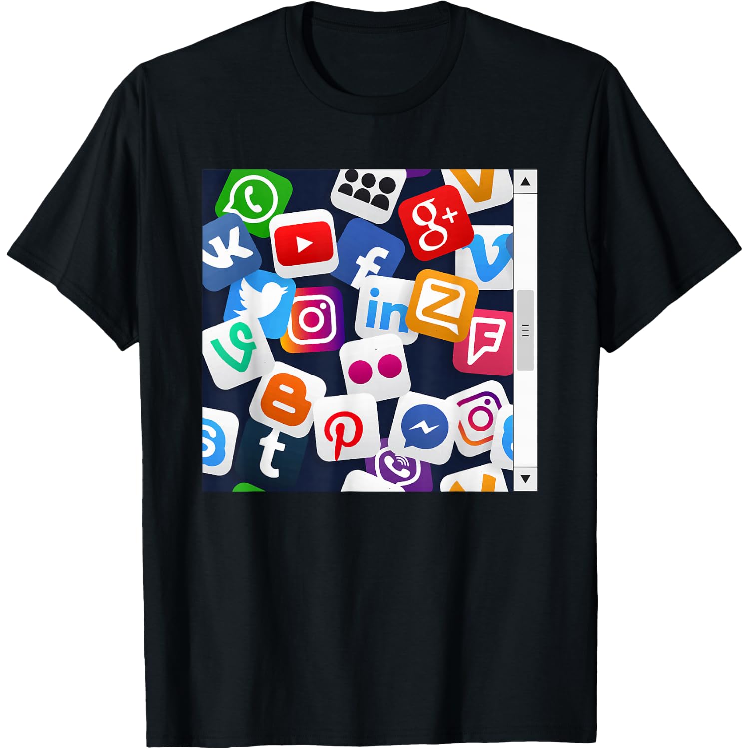 Social Media Feed Graphic Funny Teen Halloween Costume T-Shirt