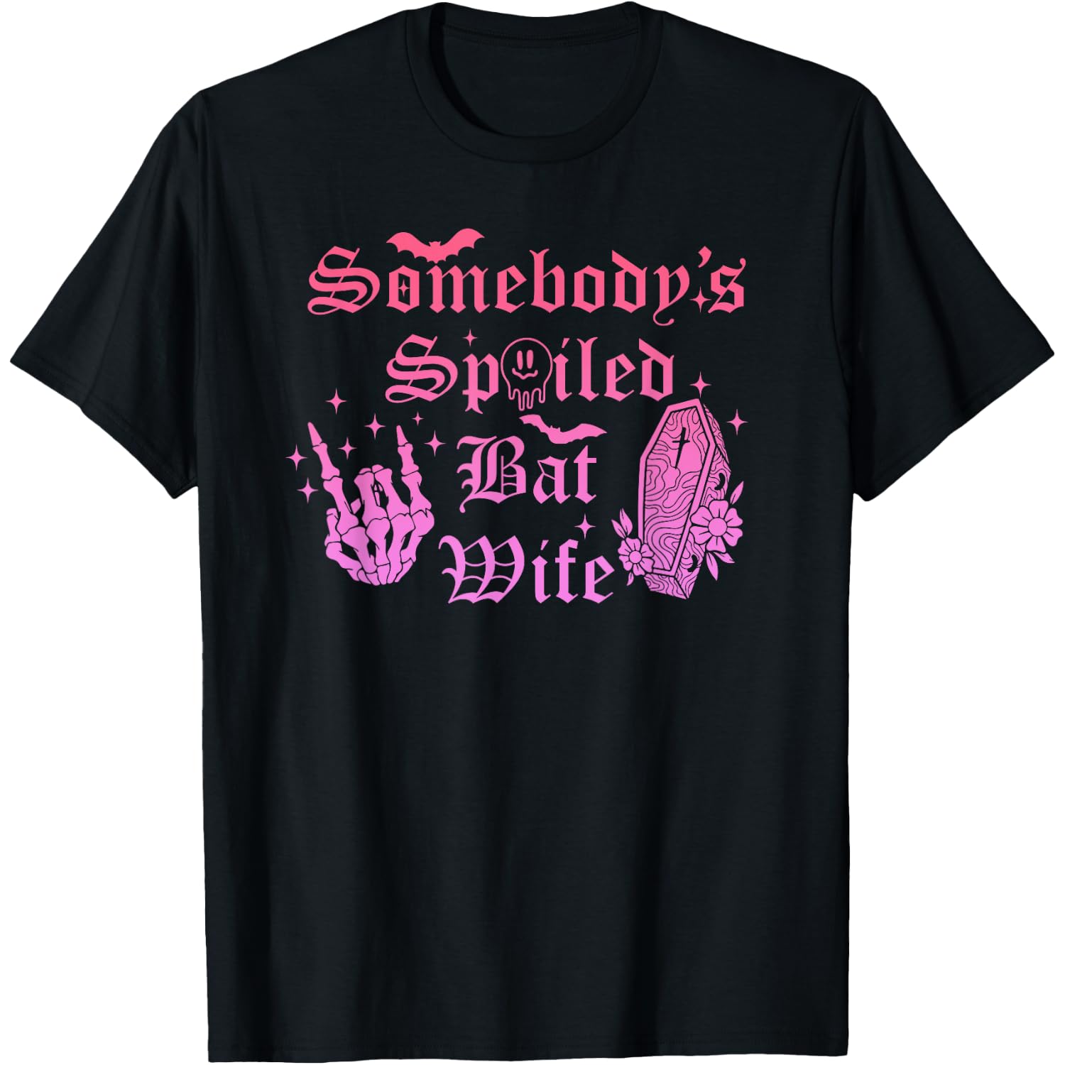 Somebody's Spoiled Bat Wife Funny Halloween T-Shirt