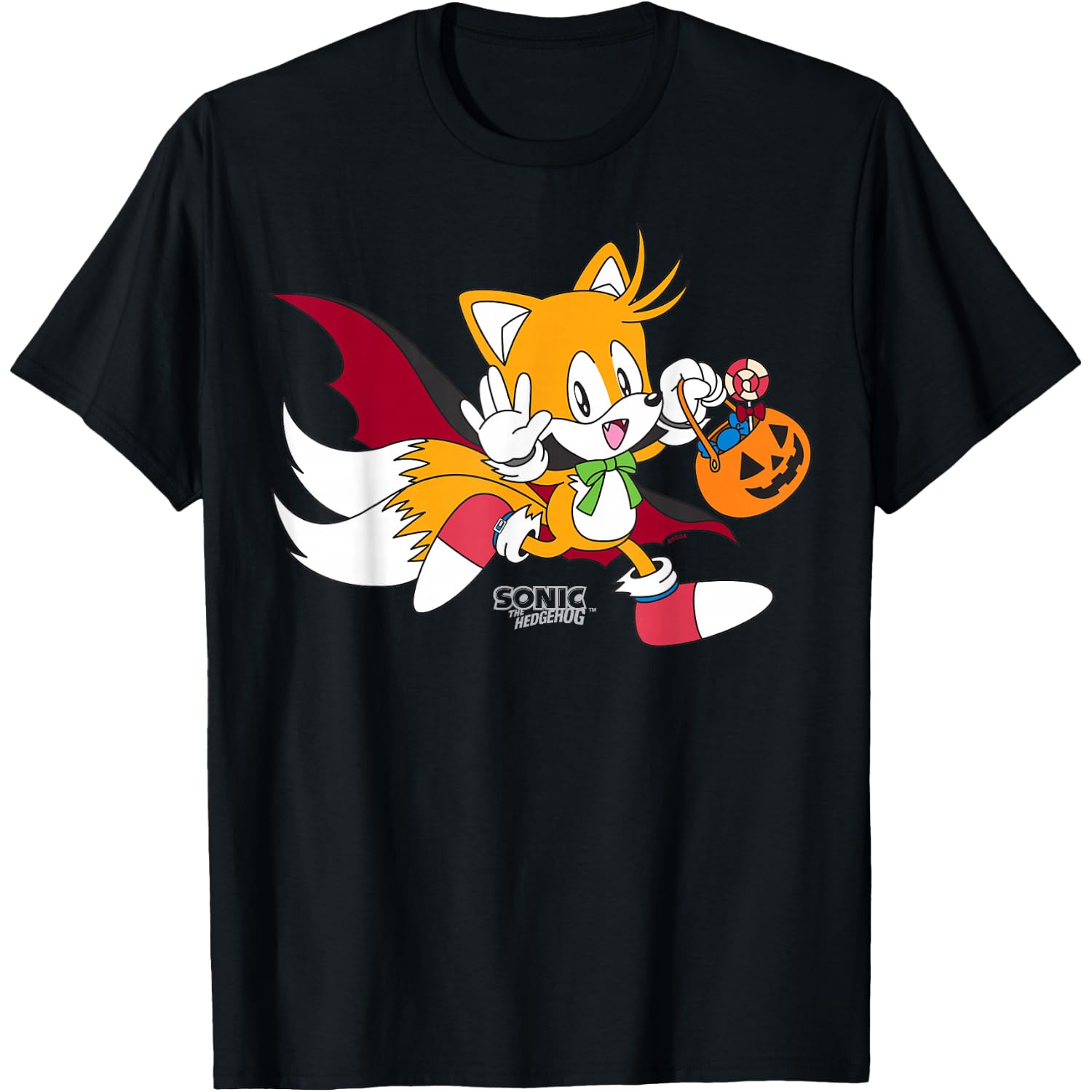 Sonic The Hedgehog Halloween Tails Vampire Disguise T-Shirt