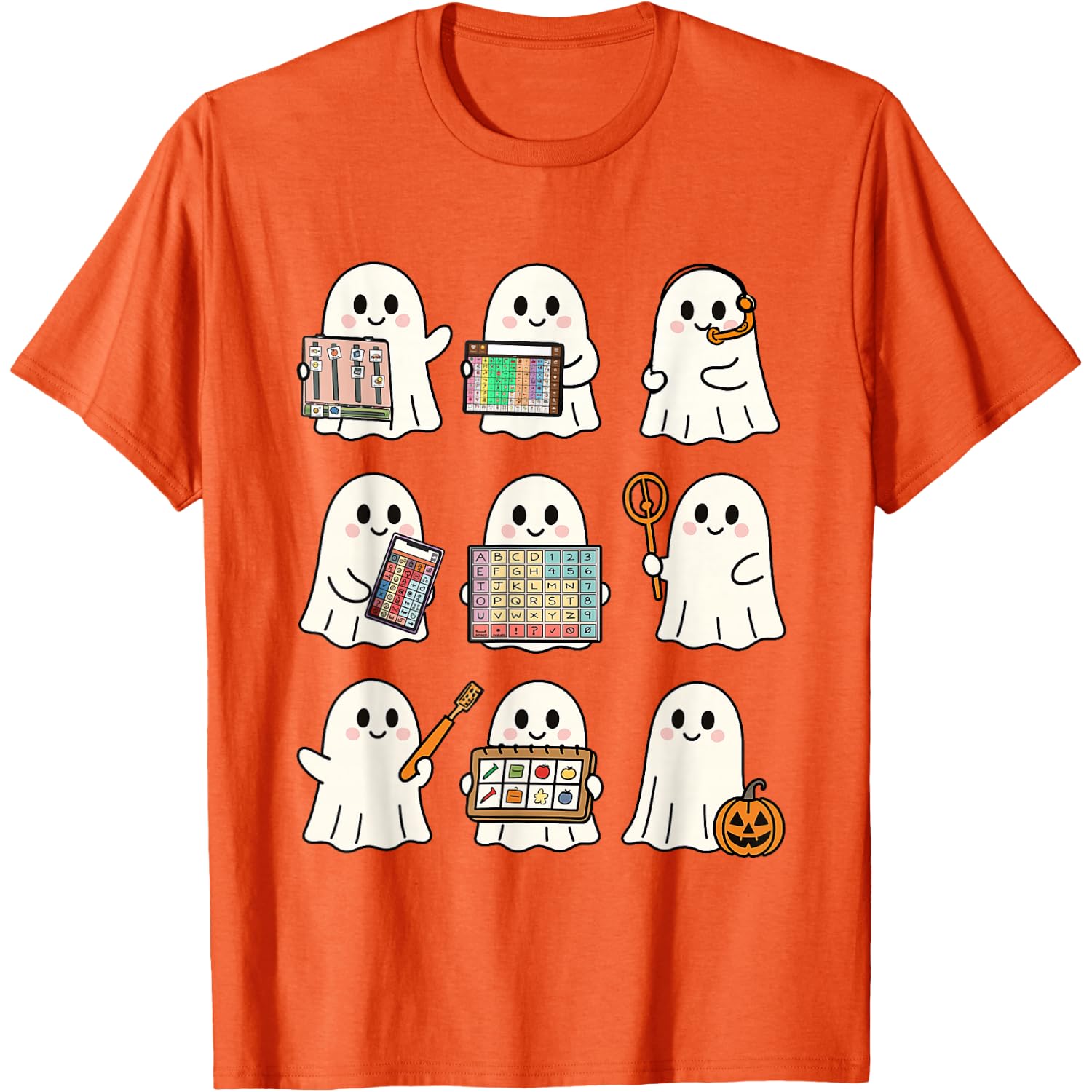 Speech Therapy Halloween Ghost Speech Language Pathologist T-Shirt