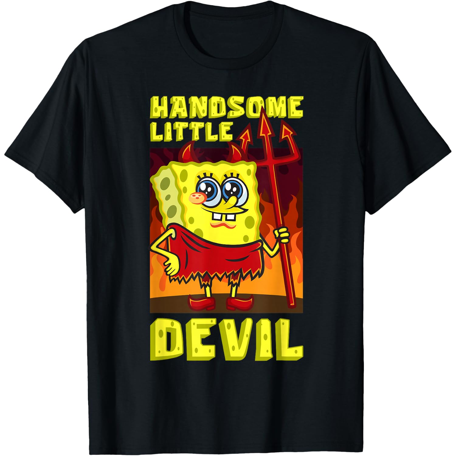 SpongeBob Handsome Little Devil Funny Halloween Costume Kids T-Shirt