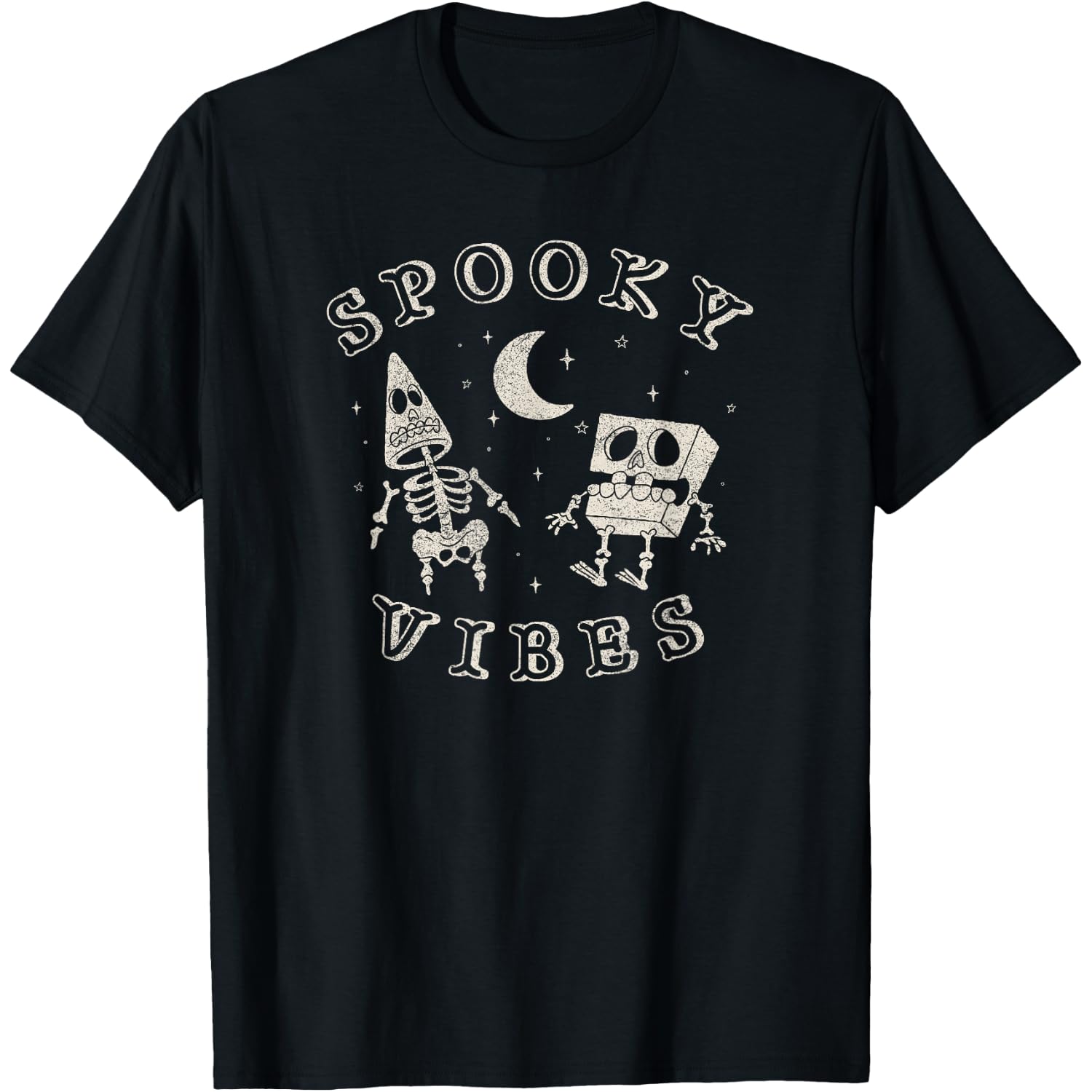 Spongebob Squarepants and Patrick Halloween Spooky Vibes T-Shirt