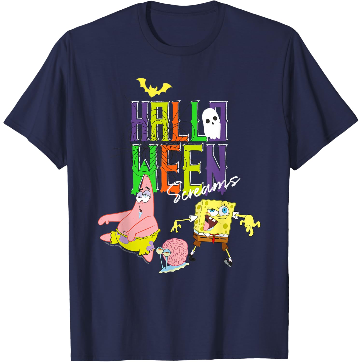 SpongeBob SquarePants Halloween Screams With Patrick & Gary T-Shirt