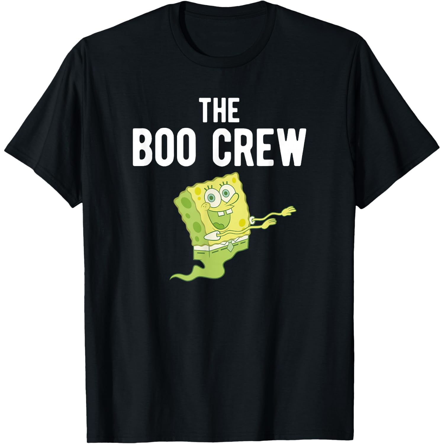 Spongebob Squarepants Halloween Spongebob Ghost Boo Crew T-Shirt