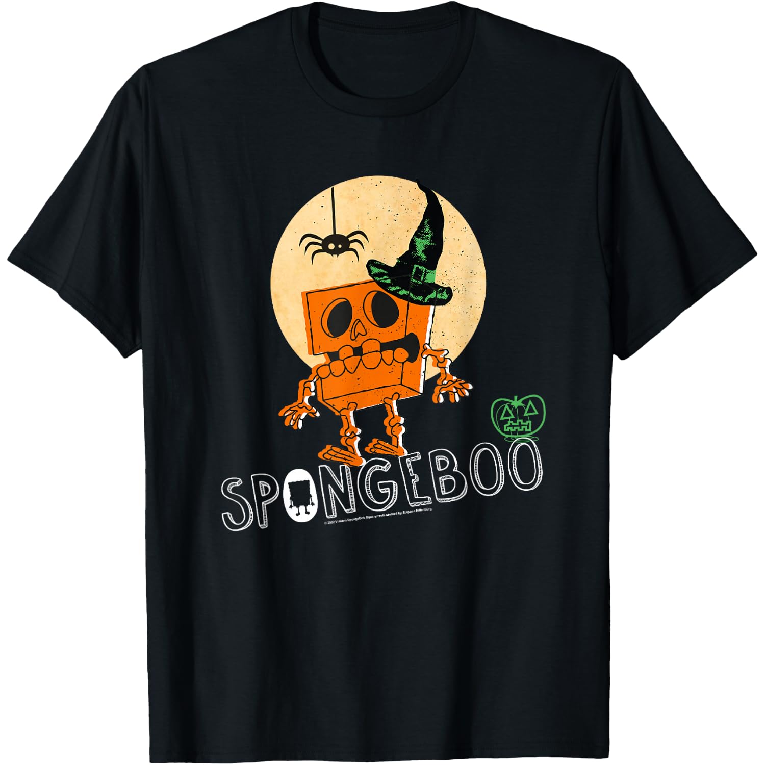 Spongebob Squarepants Halloween Spongeboo Skeleton T-Shirt
