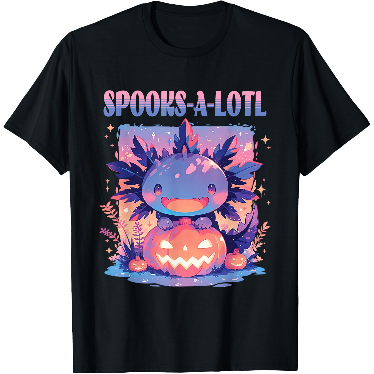Spooks-A-Lotl Halloween Axolotl T-Shirt