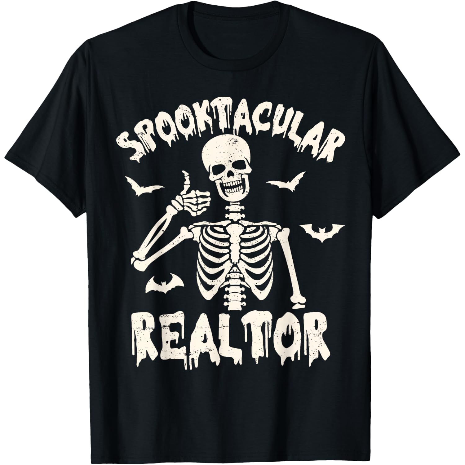Spooktacular Realtor Funny Skeleton Halloween T-Shirt