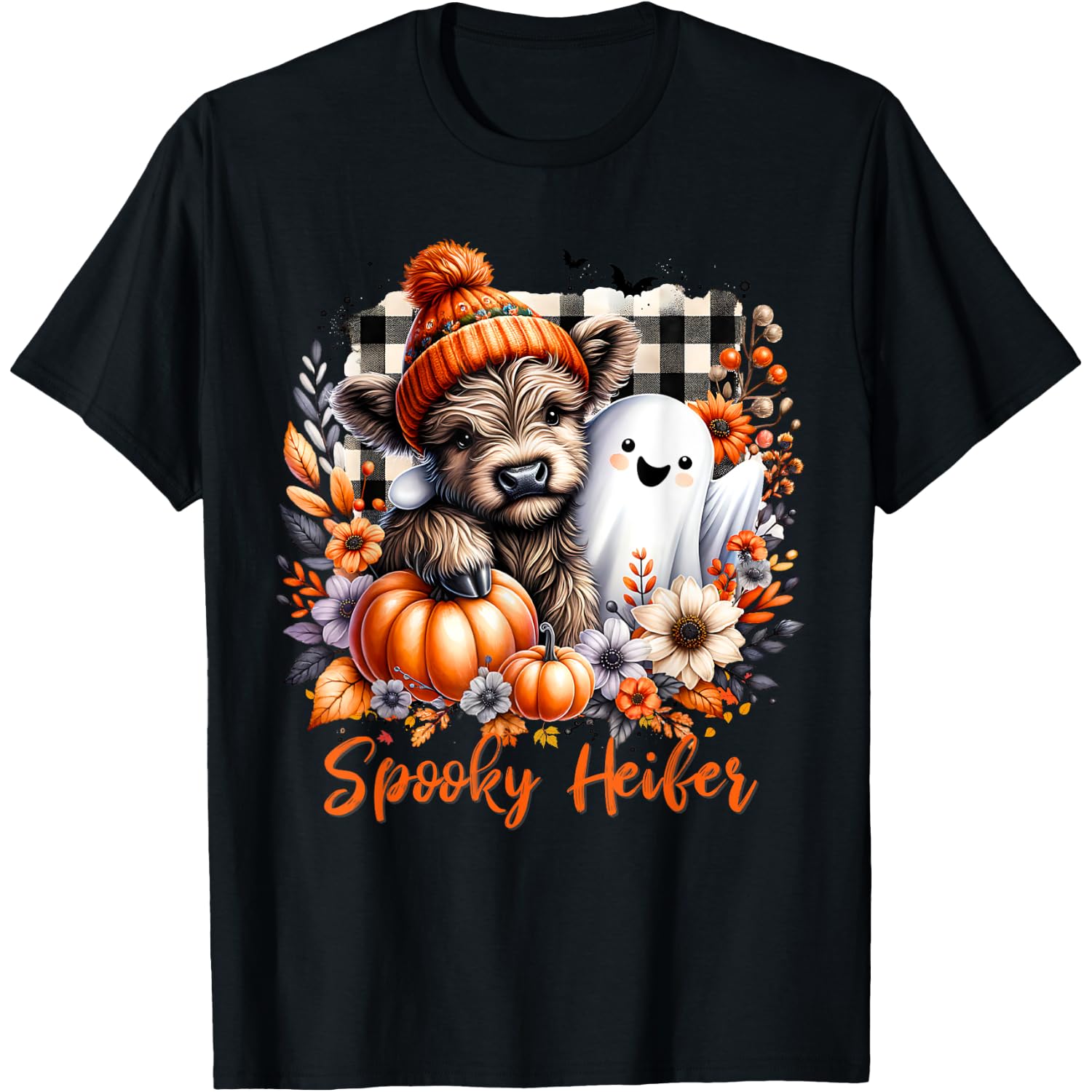 Spooky Heifer Halloween Highland Cow T-Shirt