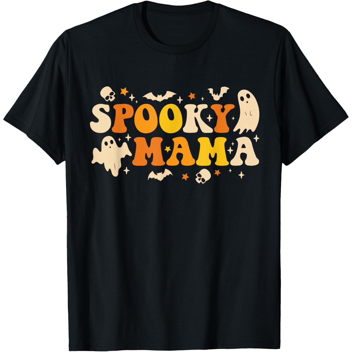 Spooky Mama Funny Halloween Costume Outfit for Mom Womens T-Shirt
