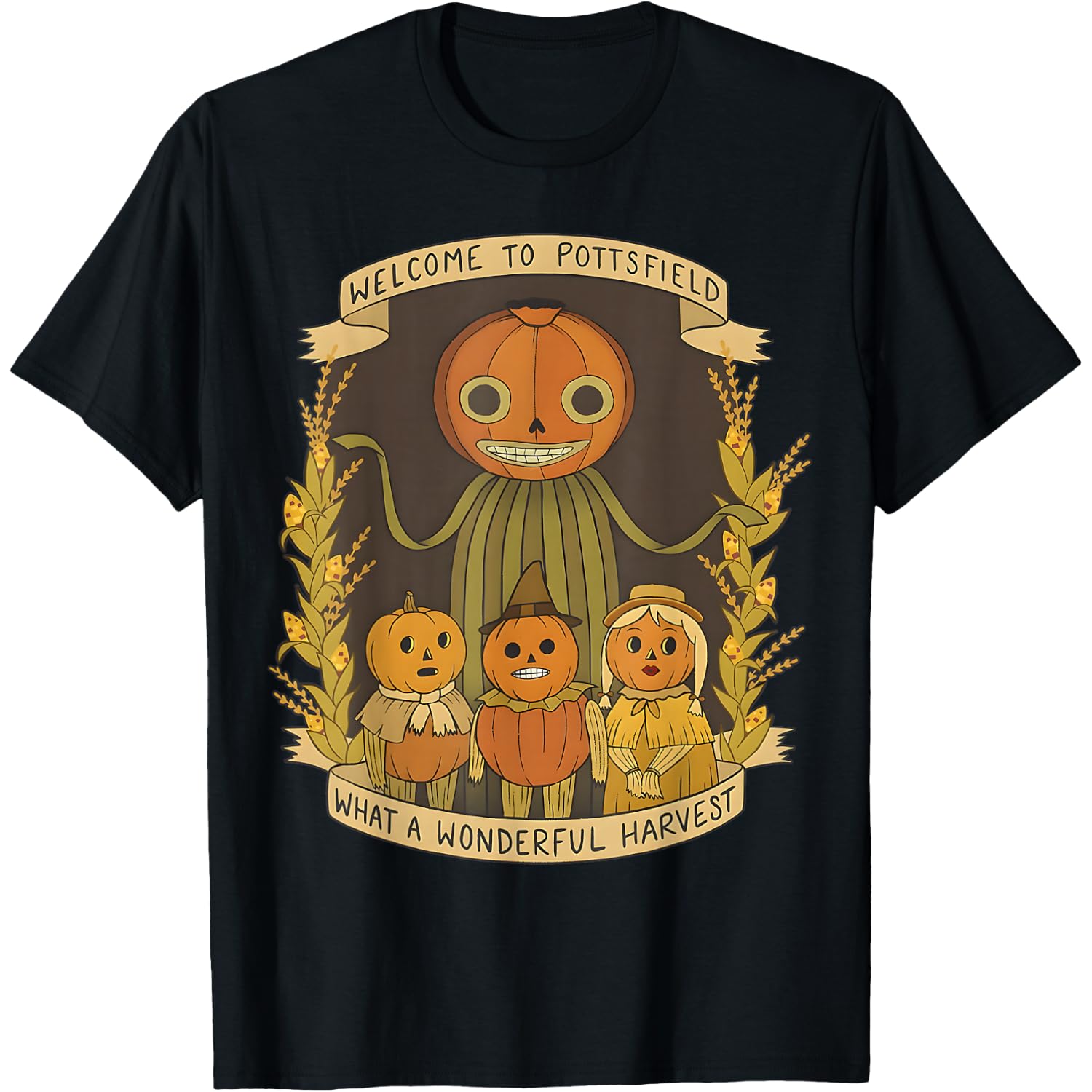 Spooky Pottsfield Harvest Festival Pumpkin Vibes Halloween T-Shirt