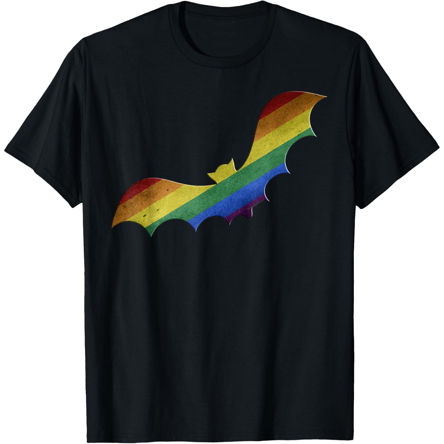 Spooky Rainbow Pride LGBT Vampire Bat Halloween T-Shirt