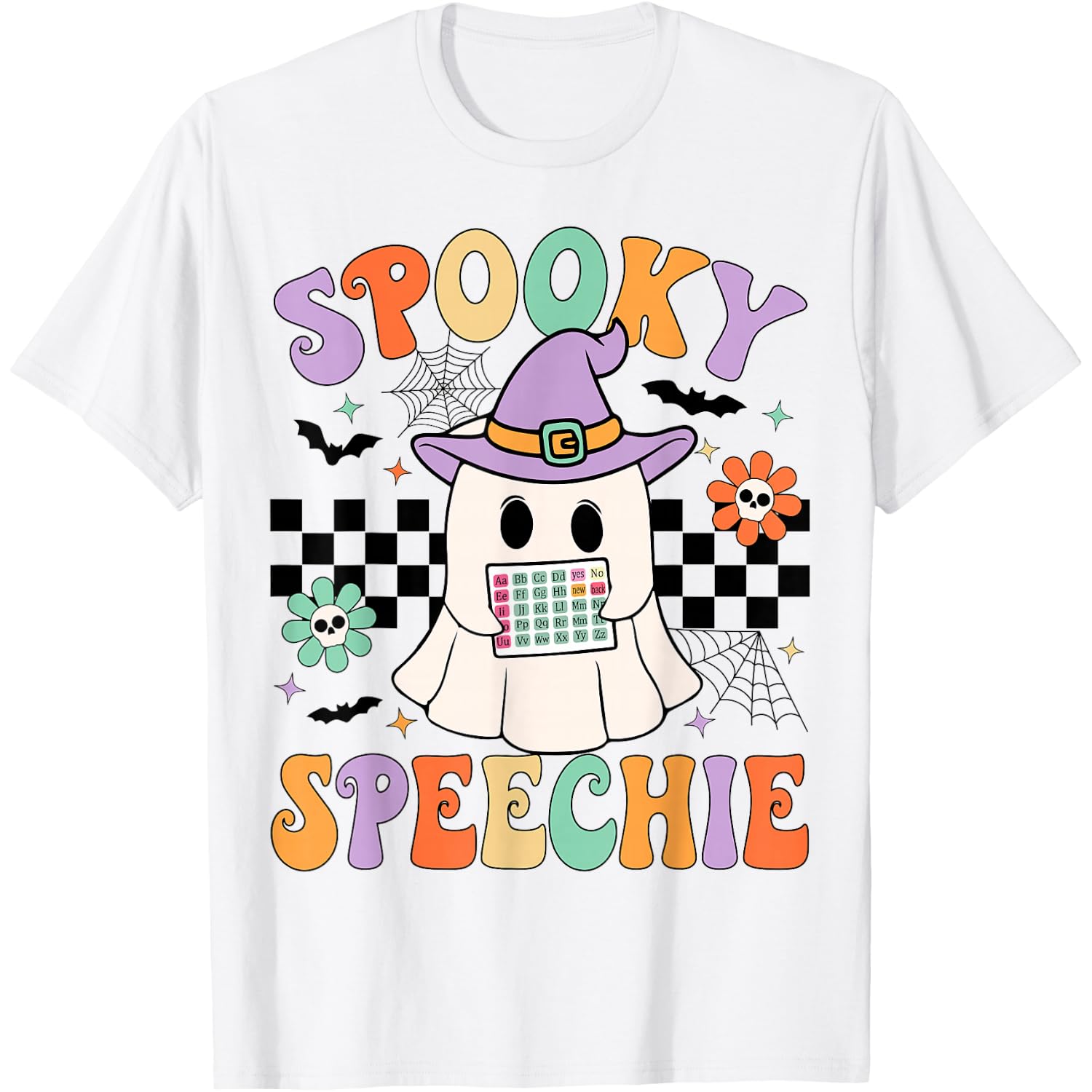 Spooky Speechie Speech Therapy Halloween Retro SLP Halloween T-Shirt