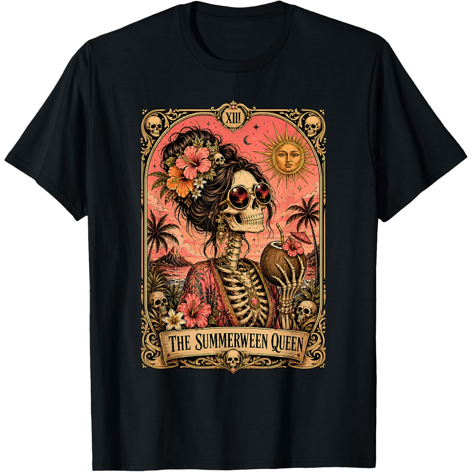 Spooky The Summerween Queen Gothic Mom Halloween July T-Shirt
