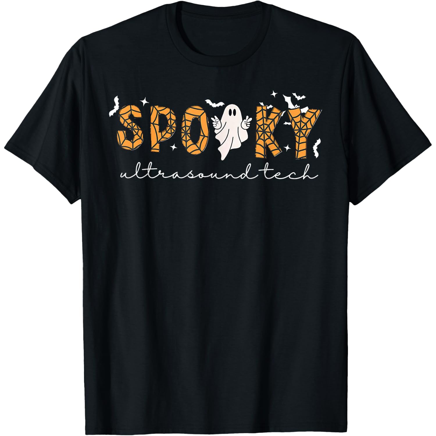 Spooky Ultrasound Tech Ghost Sonographer Halloween Season T-Shirt