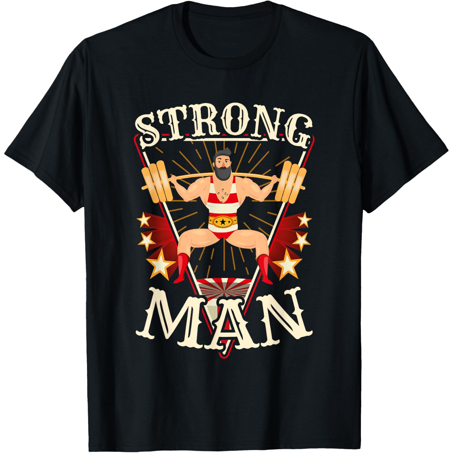 Squat Shirt - Vintage Circus Strongman Costume T-Shirt