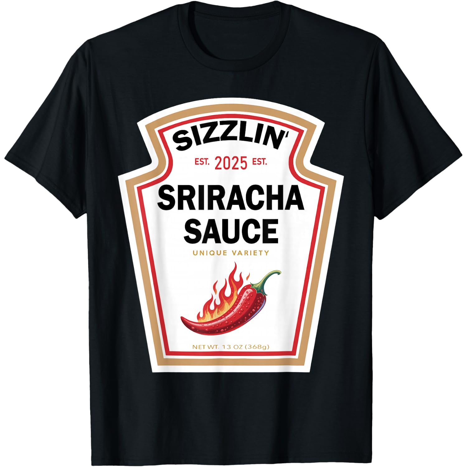 Sriracha Sauce Halloween Costume for Men Women Kids T-Shirt