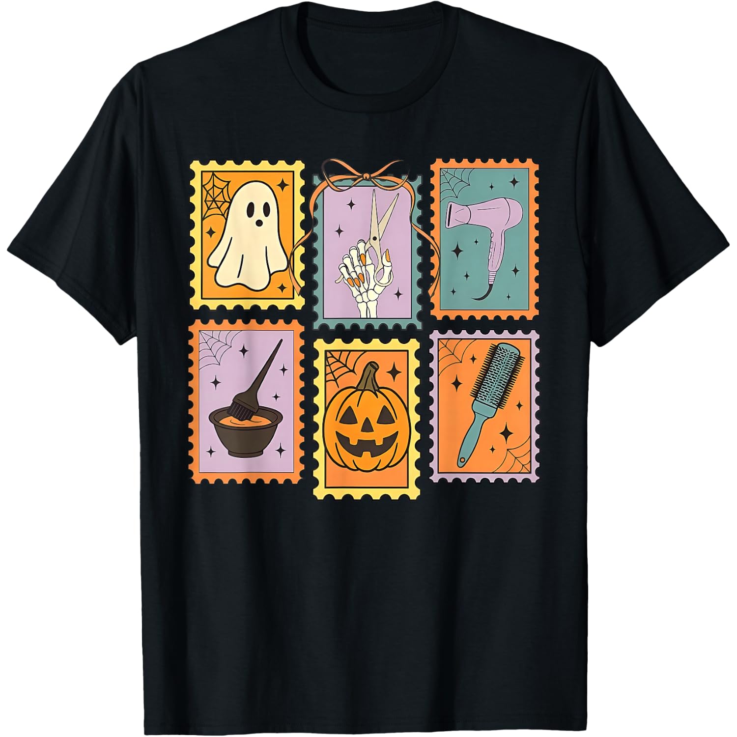 Stamp Hairstylist Hairdresser Cosmetologist Spa Halloween T-Shirt