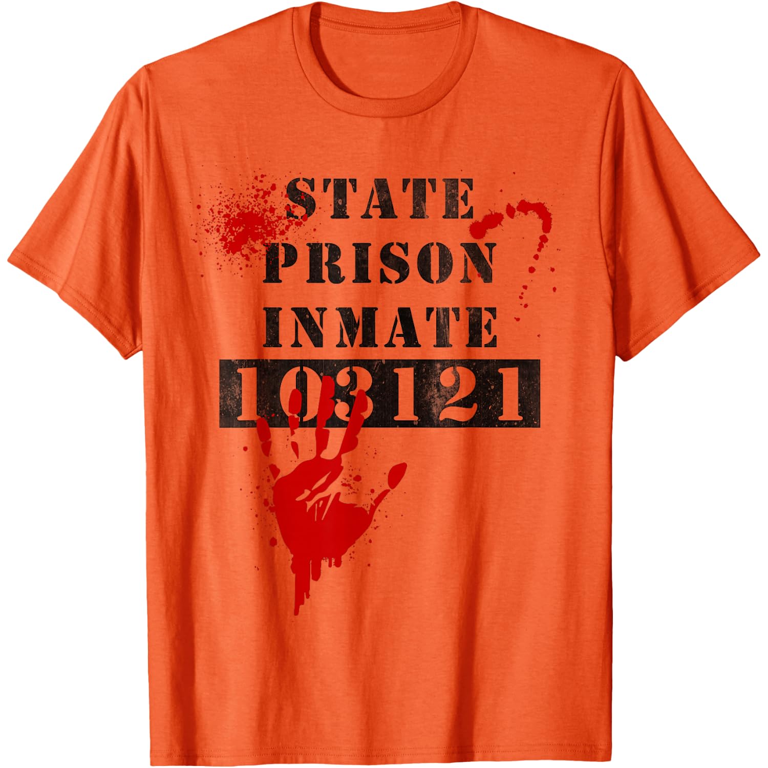 State Prison Inmate Bloody Vintage 103121 Halloween Costume T-Shirt