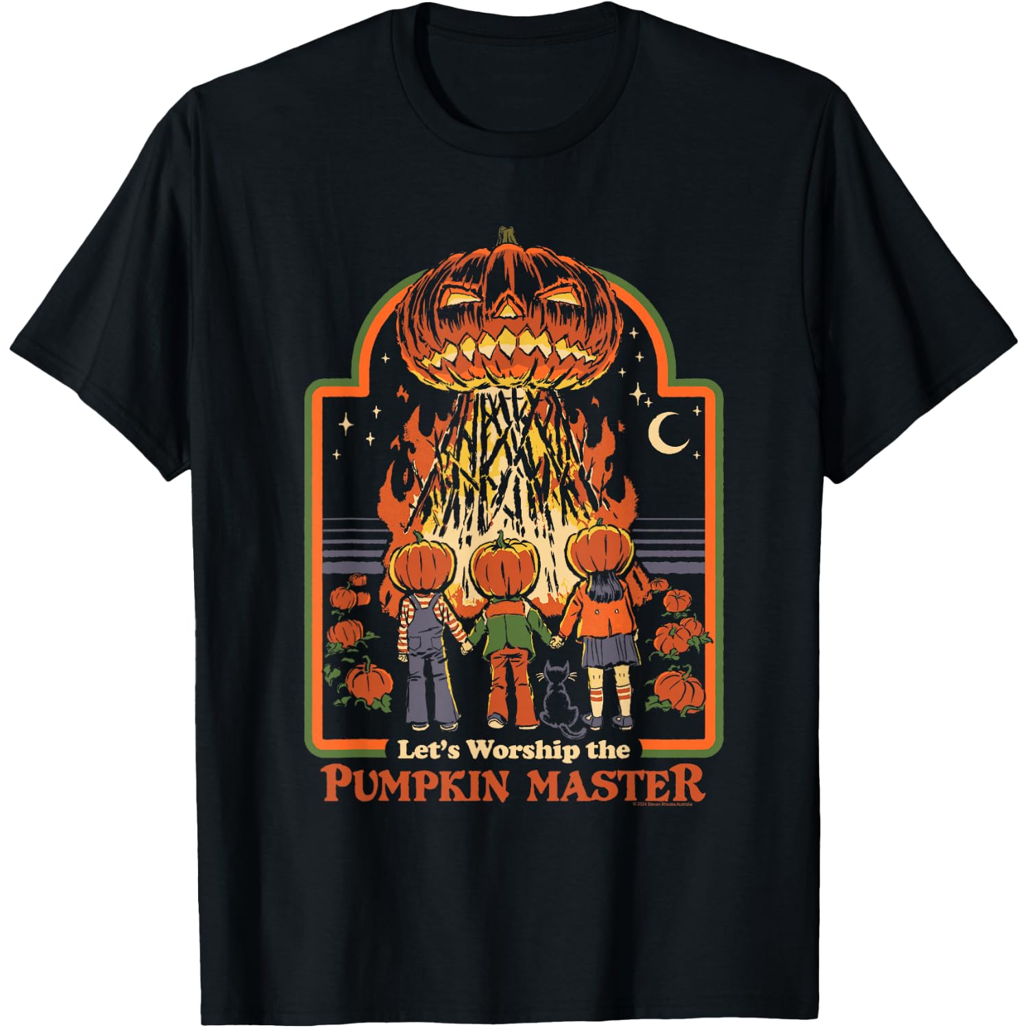 Steven Rhodes Let's Worship The Pumpkin Master Dark Humor T-Shirt