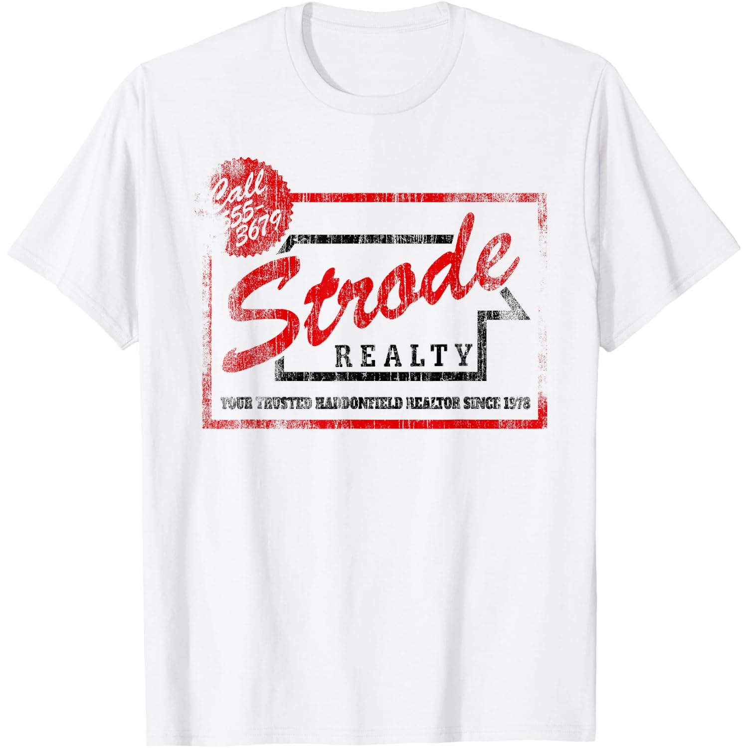 Strode Realty Ringer Happy Halloween Holiday Vintage Retro T-Shirt
