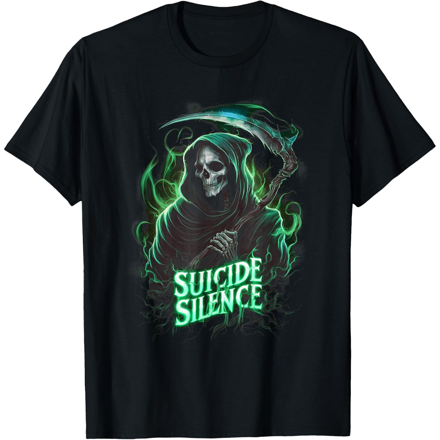 Suicide Silence Grim Reaper Occult Gothic Horror T-Shirt