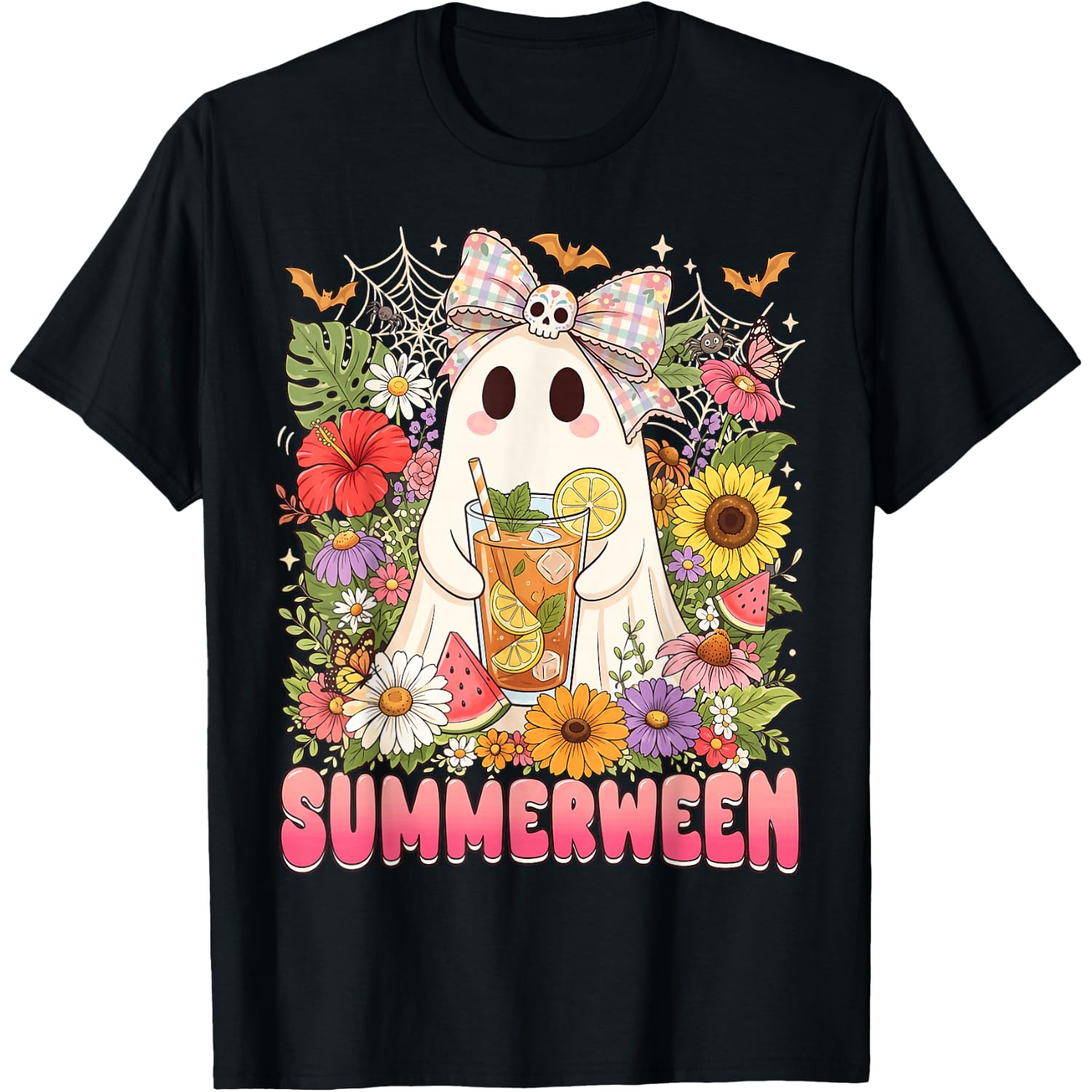 summerween Ghost Summer Vibes Funny T-Shirt
