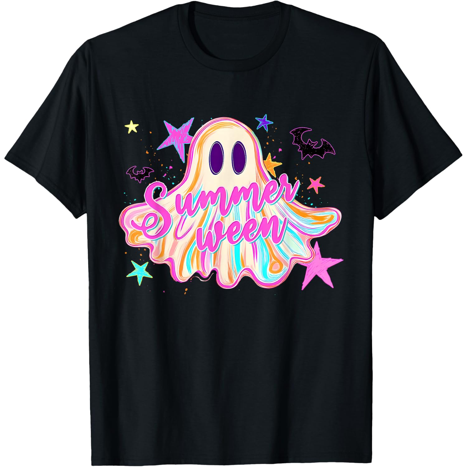 Summerween Skeleton Beach Party Halloween Vibes T-Shirt