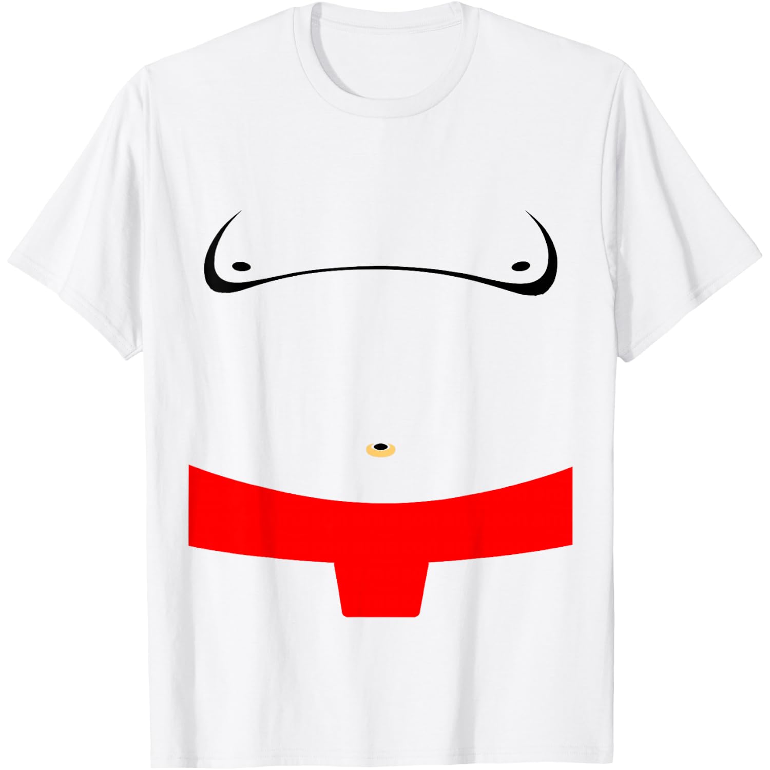 Sumo Wrestler Red Mawashi Funny Wrestling Halloween Costume T-Shirt