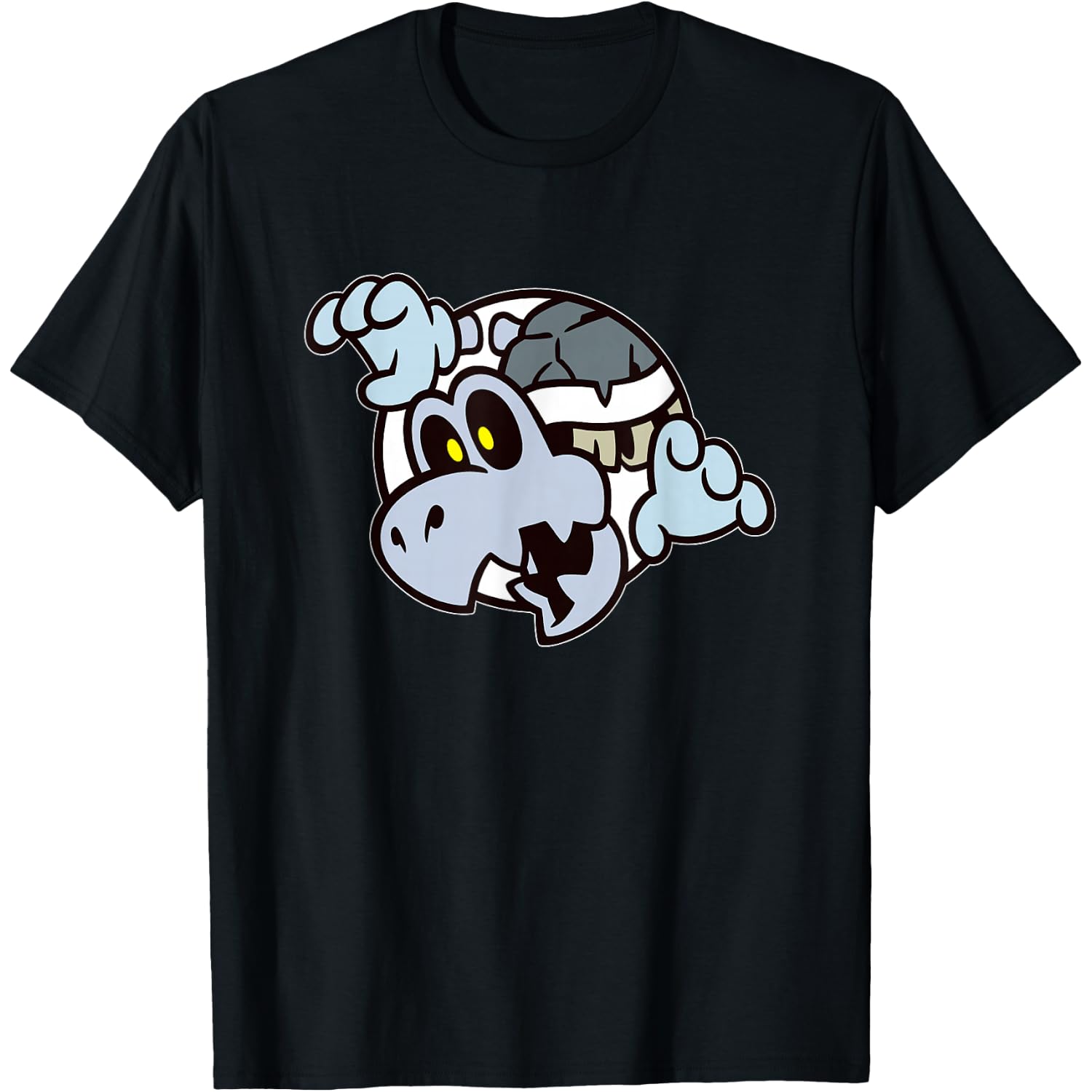 Super Mario Bros 3 Dry Bones Spooky Skeleton Front & Back T-Shirt