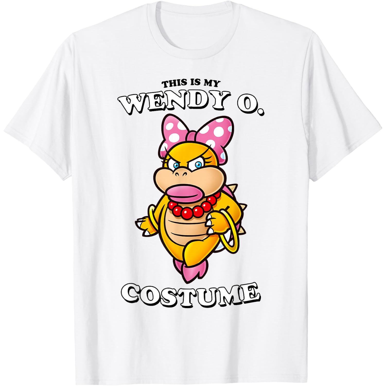 Super Mario Bros Halloween This is My Wendy O. Costume T-Shirt
